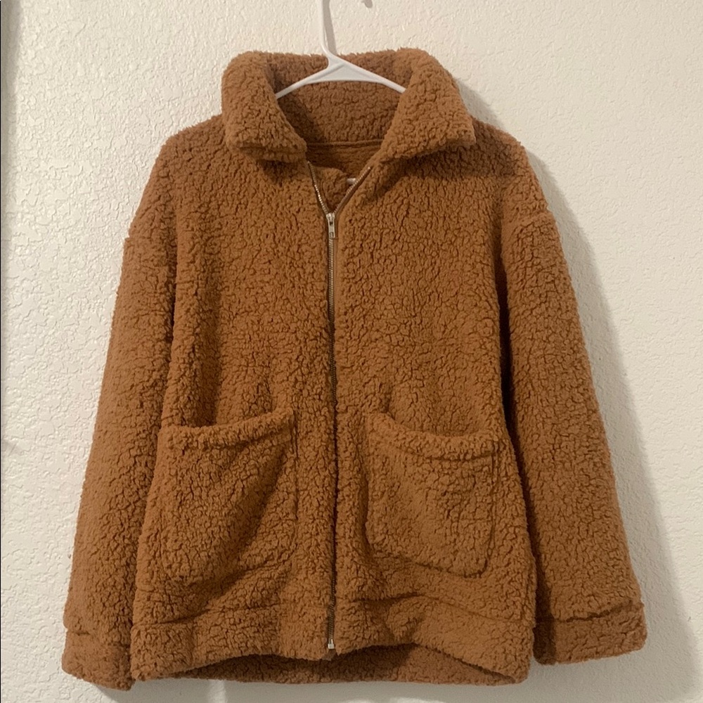 Cozy Brown Sherpa Jacket